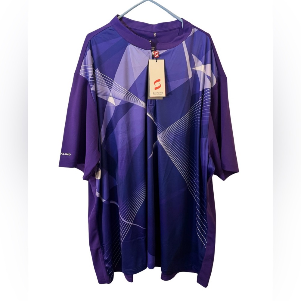 Stylish Purple Bowling Jersey Uniform Shirt 5X
